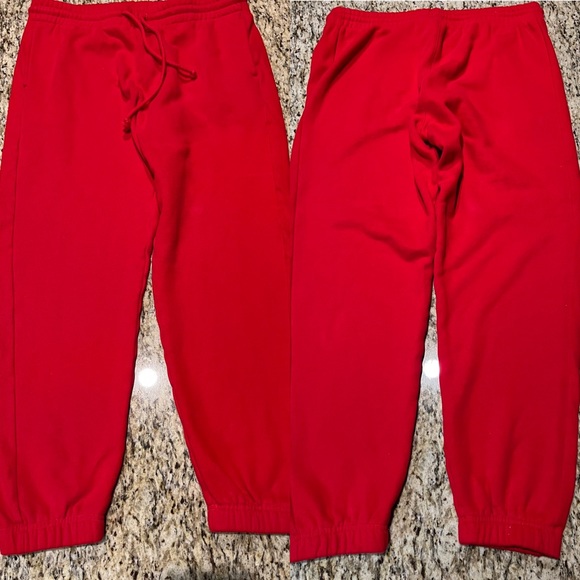 Aritzia TNA Cozy AF Fleece Sweatpants Red - Picture 3 of 8
